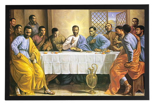 Black Jesus - Last Supper (Black Frame) - Endearing Frame