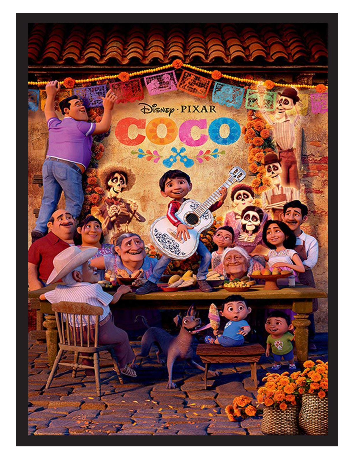 Coco Disney Pixar Movie Poster 24x36. Framed on a Black Frame ...
